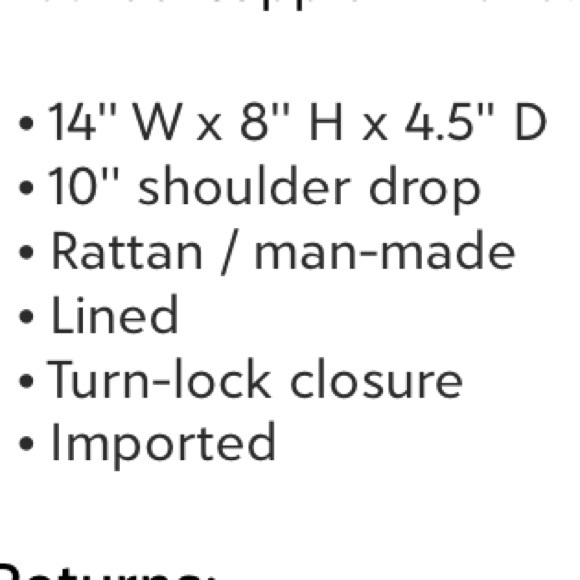 🎉HP🎉 💜💜💜 Woven Rattan Latch Satchel 💜💜💜 - Picture 13 of 13